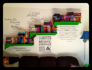 ... Bookshelves, Bookshelf Ideas, Hanging Bookshelves, Book Quotes