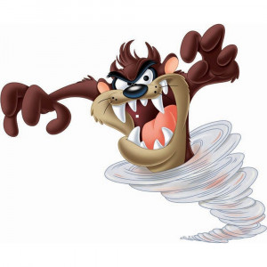 Details about New GIANT TAZ TASMANIAN DEVIL WALL DECALS Looney Tunes ...