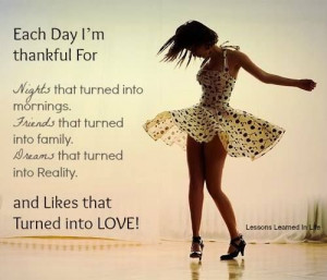 Each day I'm thankful ....