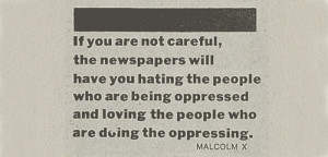 ... being oppressed and loving the people who are doing the oppressing