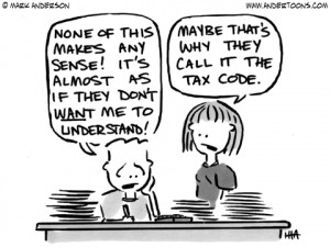 Tax Cartoon 2110: Husband - 'None of this makes any sense! It's almost ...