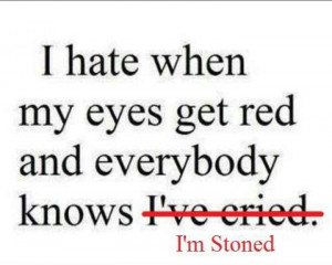 lol. luckily, my eyes rarely ever get red. (: