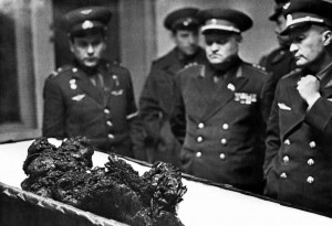 hide caption Vladimir Komarov's remains in an open casket
