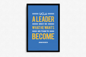 John Wooden UCLA Bruins Inspirational Leader Quote Poster Print | NBA ...