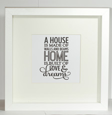 Framed quote print. New Home gift f rame. Moving gift. House warming ...
