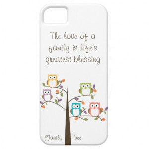 Owl Family Tree and Quote iPhone 5 Cases