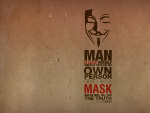 minimalistic text quotes typography masks oscar wilde guy fawkes ...