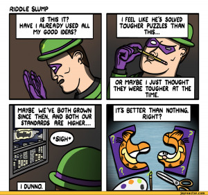 Riddle slump / Batman :: paintraincomic :: riddler :: puzzle :: comics ...