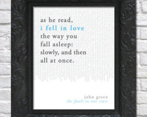 literary art print / book quote // the fault in our stars; john green