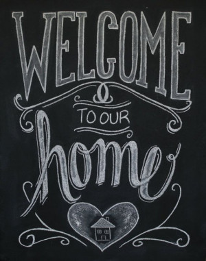 Welcome Sign Welcome by Sugarbirdprints, $23.00. Chalkboard Art. Chalk ...
