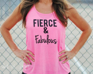 Fierce and Fabulous, Workout Tank Top, Fitness Tank, Gym Shirt ...