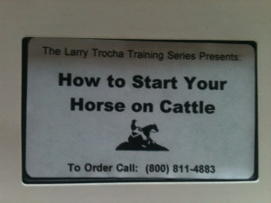Larry Trocha training videos: reining, cutting, cowhorse