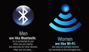 Men are like Bluetooth…