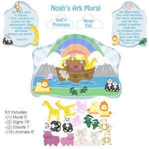 Noah's Ark Nursery Room Design Mural Kit