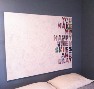 24. Quotes on Canvas Wall Art : Use magazine pages and patterned paper ...