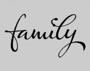 Family Is Forever Word Art Family wall decal words