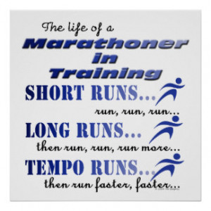 Funny Running Sport Run Marathon Life In Training Poster