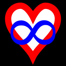 The infinity heart is a widely used symbol of polyamory. [ 1 ]