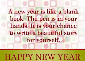 New Year is like a blank book.