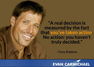 real decision is measured by the fact that you've taken a new action ...