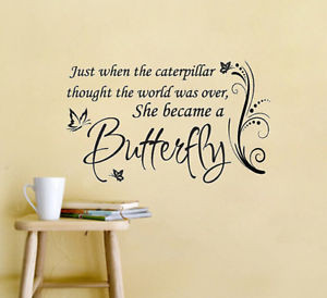 Caterpillar-Butterfly-Girl-Character-Mural-Wall-Quote-Sticker-Decal ...
