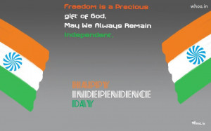 Happy Independence Day with Freedom Quotes HD Wallpaper,National Flag ...