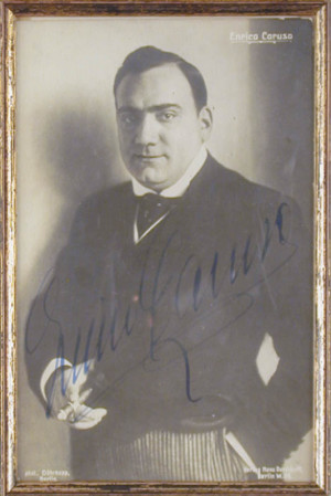 ENRICO CARUSO PICTURE POST CARD SIGNED DOCUMENT 33317