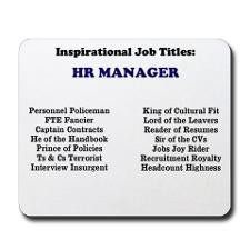 Human Resources HR Manager Mousepad for