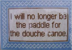... , but I will also no longer be the paddle for it. Solidarity yo. More
