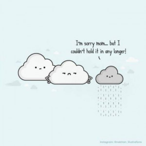 Funny cloud cartoon