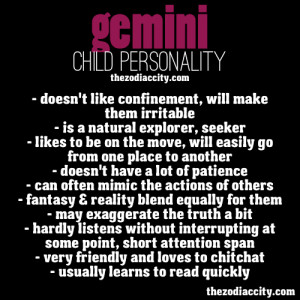 Gemini Child Personality.