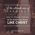 If the ultimate aim of marriage is Christ-like love, then it's primary ...