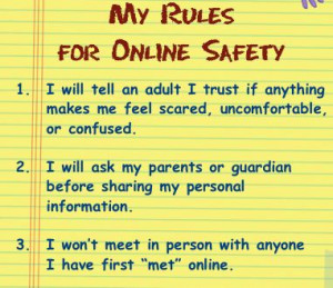 ... some Internet rules schools use to keep their students safe online