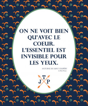 Le Petit Prince Quote (French) | Navy Fox