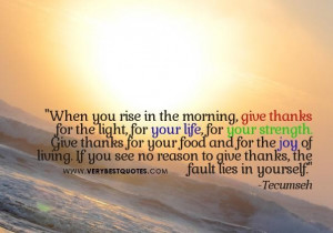 Morning quotes giving thanks quotes