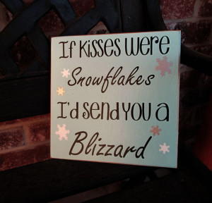 Christmas sign- If snowflakes.... $12.00, via Etsy.