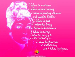 Hepburn Quotes I Believe In Manicures Audrey hepburn - i believe in ...