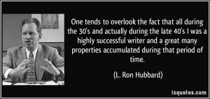 One tends to overlook the fact that all during the 30's and actually ...