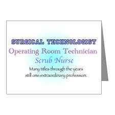 Surgical Tech profession Note Cards (Pk of 10) for