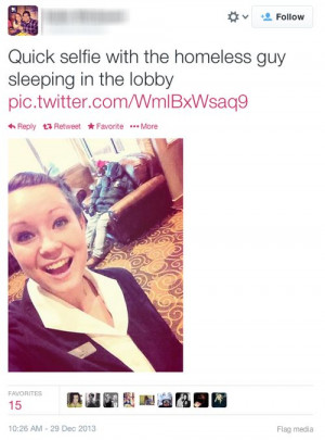 ... drunk. >> Selfies with Homeless People http