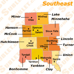 Southeast South Dakota Counties