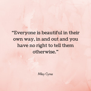 Miley Cyrus on Beauty