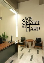 Work smart not hard' - Motivational Quote - Wall Decor