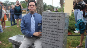 American Atheists President David Silverman sits on the atheist ...