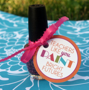 Printable Teacher Nail Polish Gift Tags
