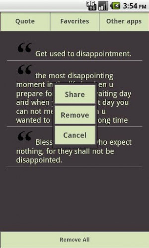 View bigger - Quotes about Disappointment for Android screenshot