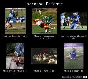 Lacrosse defense - What people think I do, What I really do