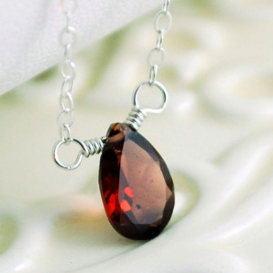... Genuine Garnet, Child Necklaces, Girls Sterling, Handmade Jewellery