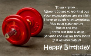 Birthday Wishes for Trainers: Messages for Personal Trainers