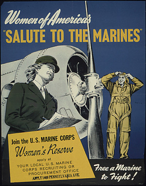 ... Marine Corps Motivational Poster,Marine recruiting poster,Female